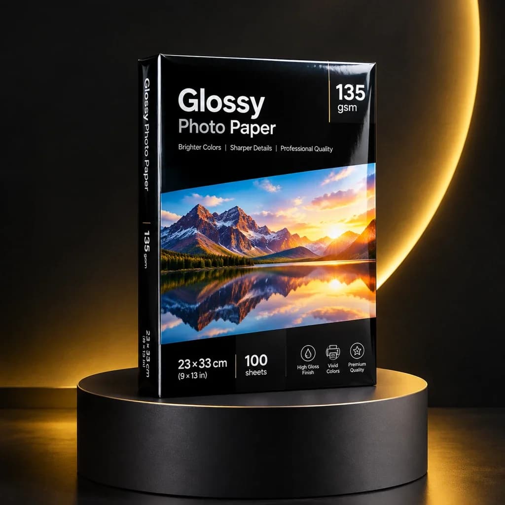 G135-2333 کاغذ گلاسه 135 گرم - سایز 23×33